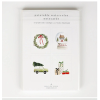 Christmas Cheer Paintable Notecards