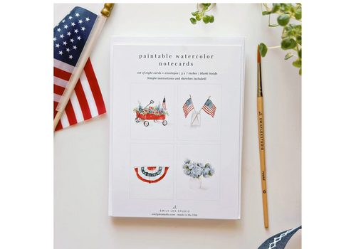  emily lex studio Americana Paintable Notecards 