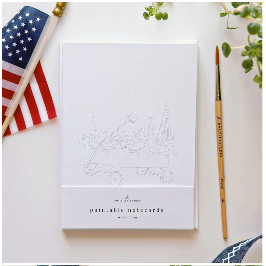 Americana Paintable Notecards