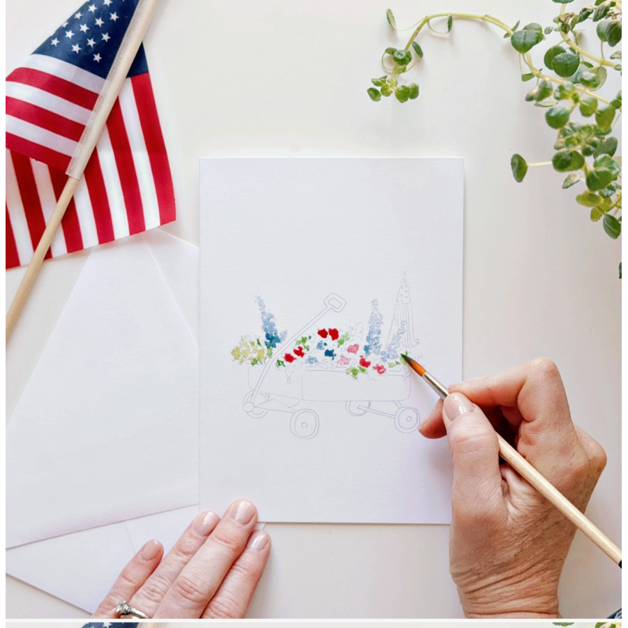 Americana Paintable Notecards
