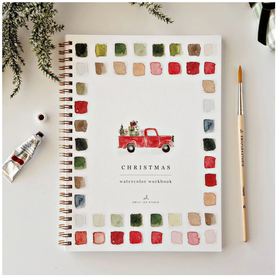 Classic Christmas Watercolor Workbook