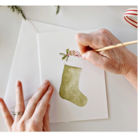 Classic Christmas Paintable Notecards
