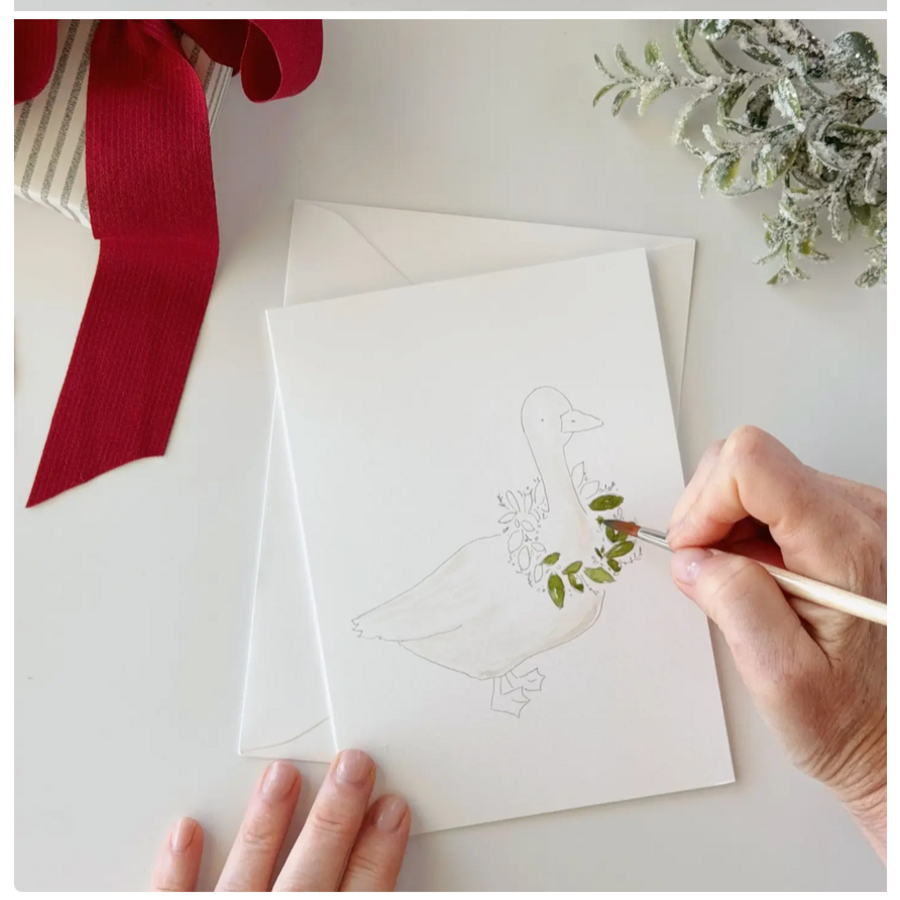 Festive Friends Paintable Notecards