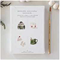 Warm + Cozy Paintable Notecards