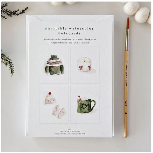  emily lex studio Warm + Cozy Paintable Notecards 