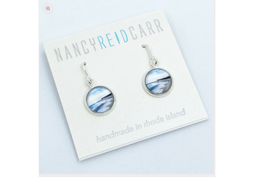  Nancy Reid Carr Ocean Drop Earrings Silver Tide 