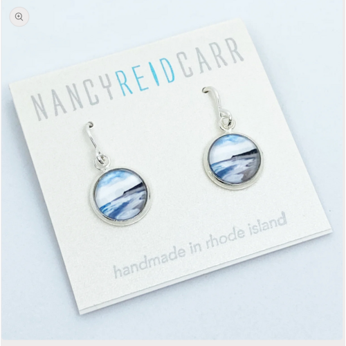  Nancy Reid Carr Ocean Drop Earrings Silver Tide 