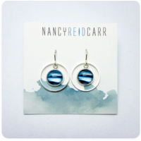 Coastal Orbit Drop Earrings Sterling Silver Tranquility