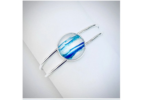 Nancy Reid Carr Watercolor Bangle Blue Breeze 