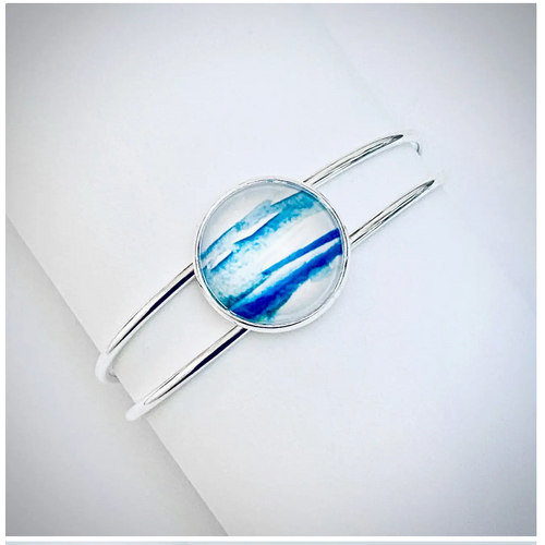  Nancy Reid Carr Watercolor Bangle Blue Breeze 