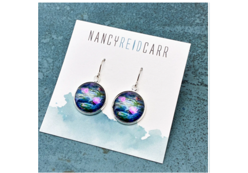  Nancy Reid Carr Drop Earrings Monet Lily 