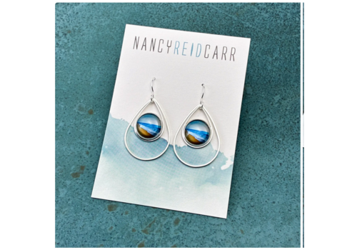  Nancy Reid Carr Duo Teardrop Earrings Serene Beach 