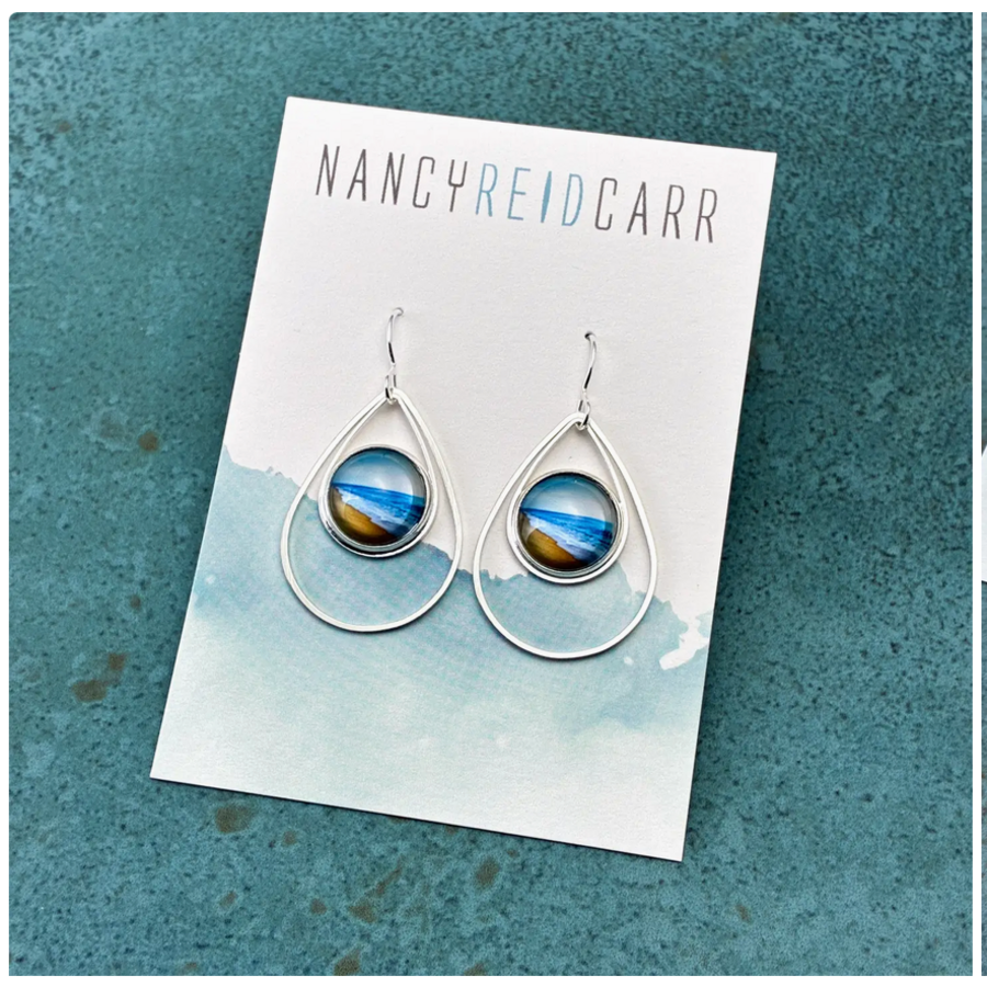 Duo Teardrop Earrings Serene Beach