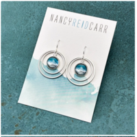 Orbit Duo Earrings Aqua Sea