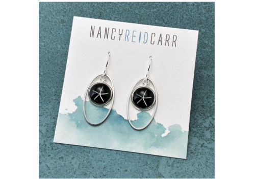 Nancy Reid Carr Oval Orbit Earrings Star 