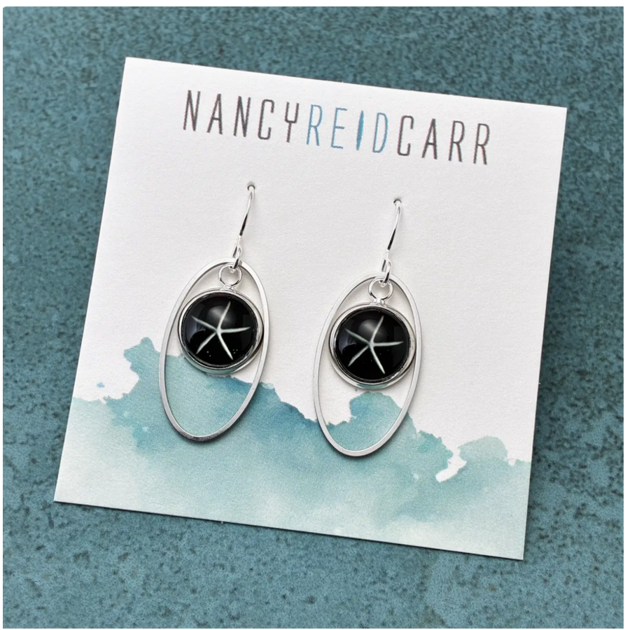 Oval Orbit Earrings Star