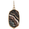 Rain Jewelry Collection Gold Brown Black Crystalized Druzy Earrings