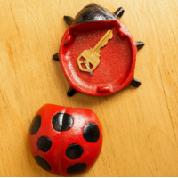 Cast Iron Ladybug Key Hider