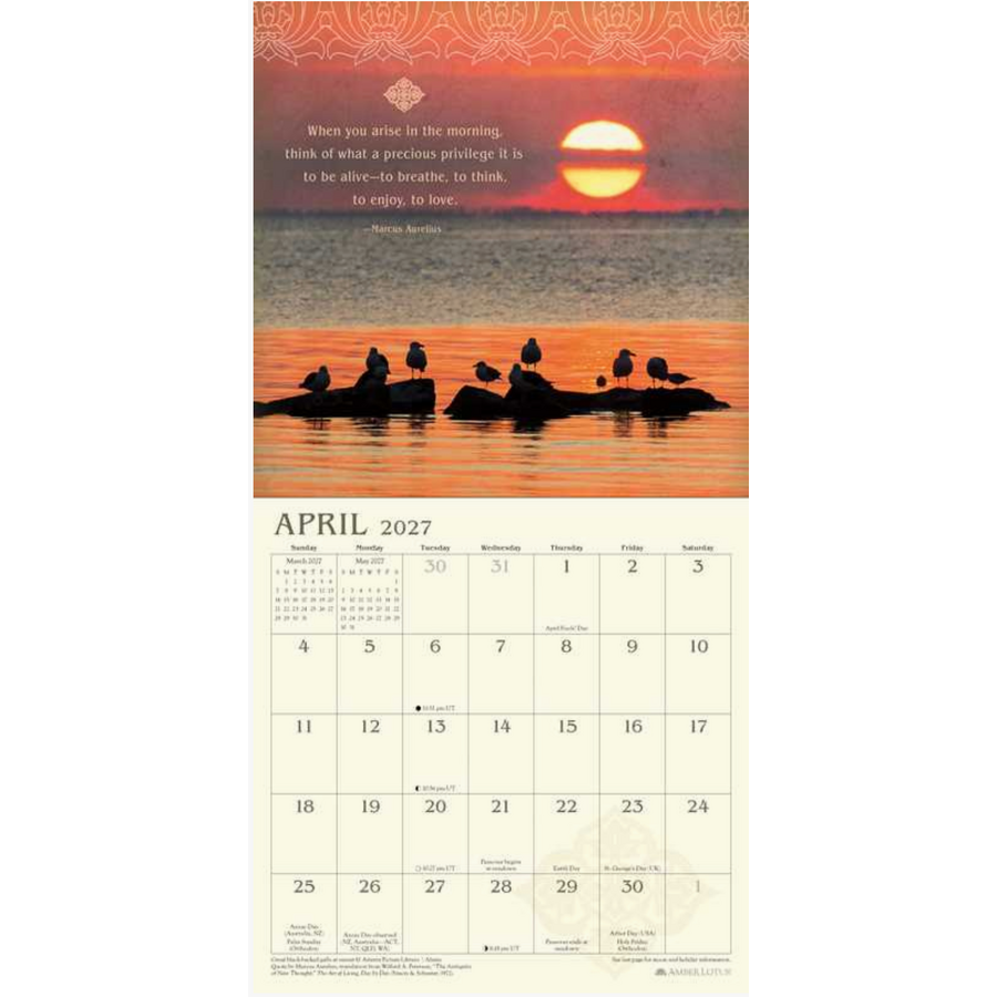 Meditation 2027 Mini Wall Calendar