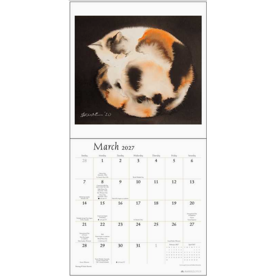 Artful Cat 2027 Wall Calendar