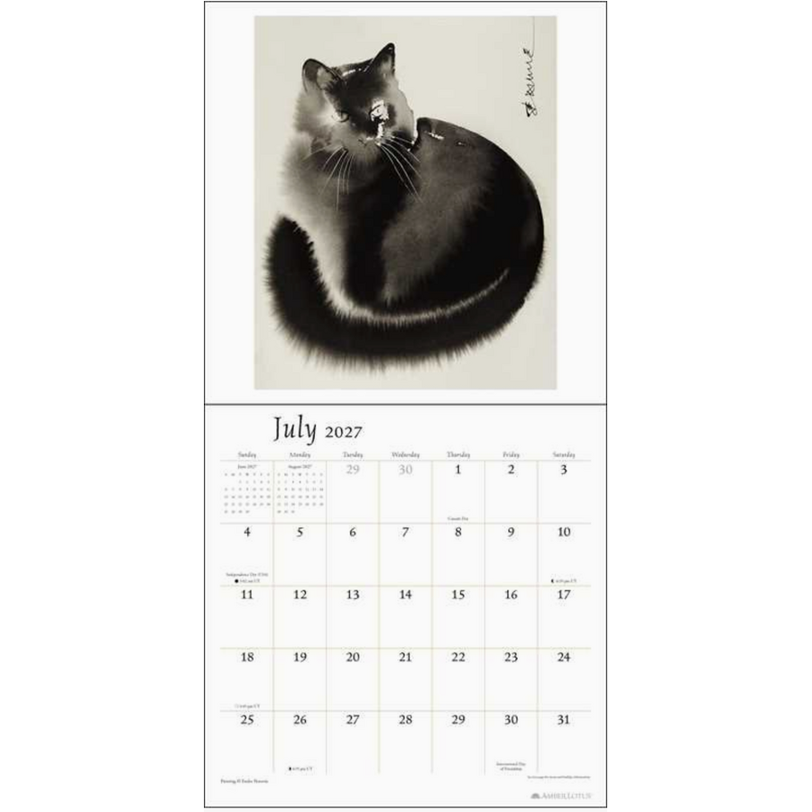 Artful Cat 2027 Wall Calendar