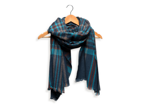  Joy Accessories Chevron Plaid Scarf 