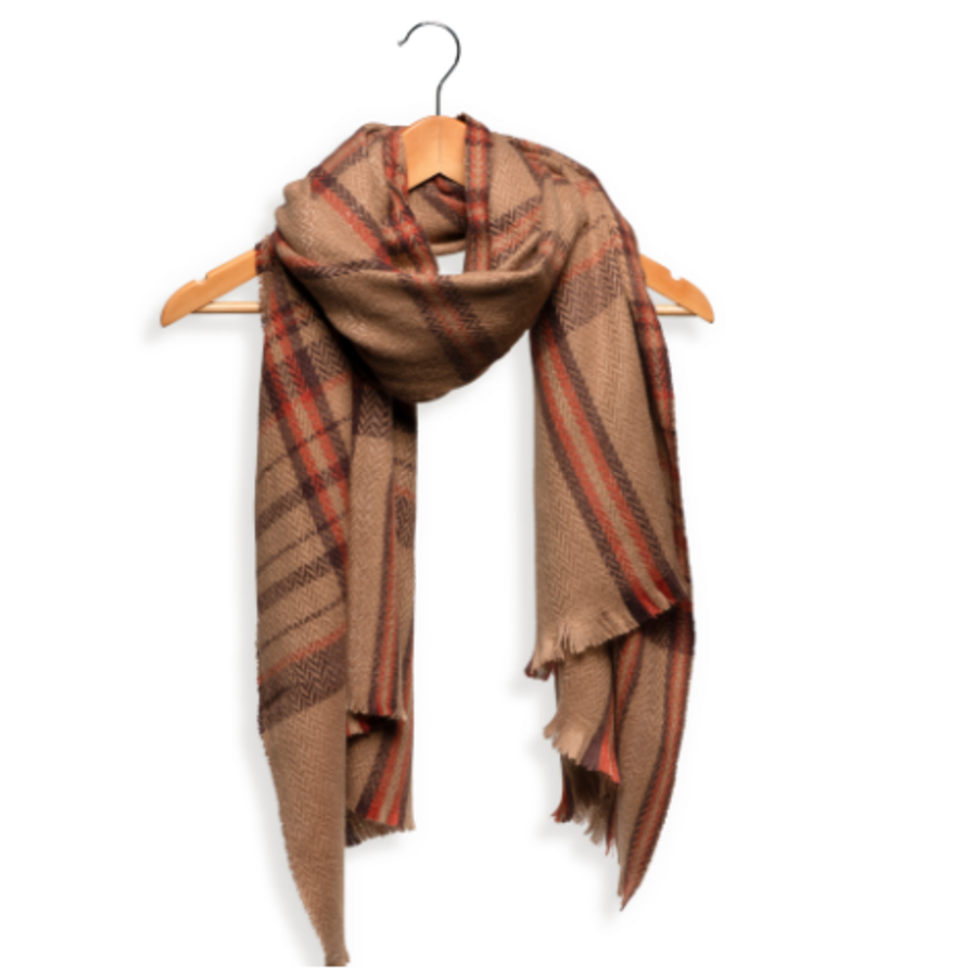 Chevron Plaid Scarf