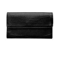 Faux Crocodile Tri-Fold Wallet