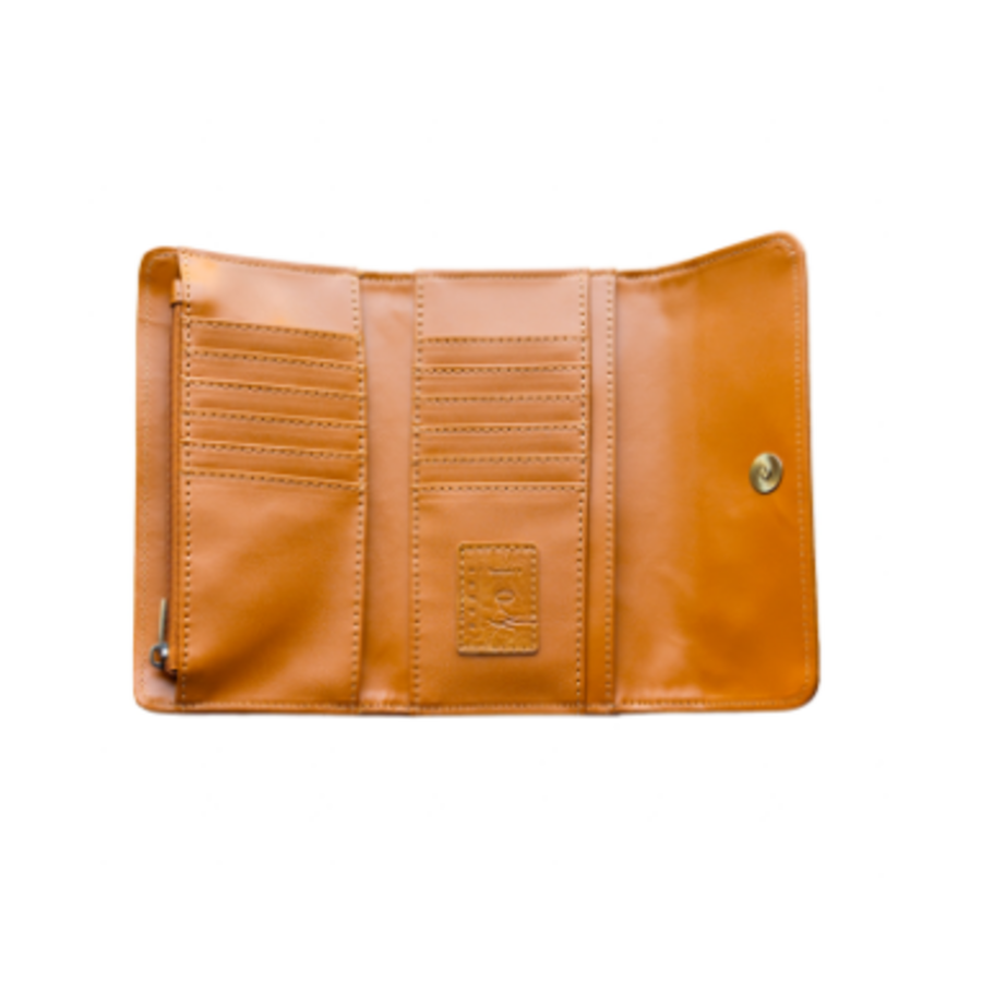 Faux Crocodile Tri-Fold Wallet