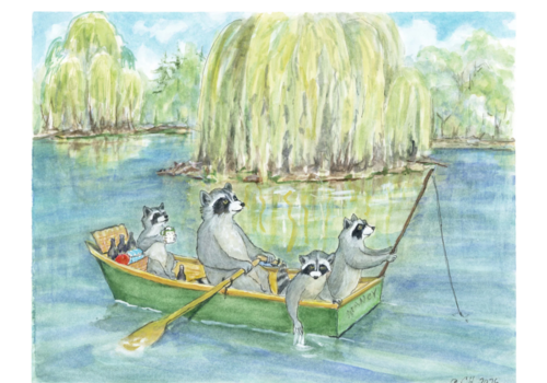  Woodfield Press Lake Outing Card 