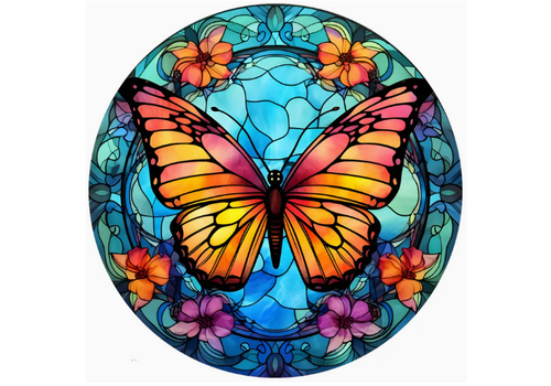  Andreas Butterfly Stained Glass Jar Opener 