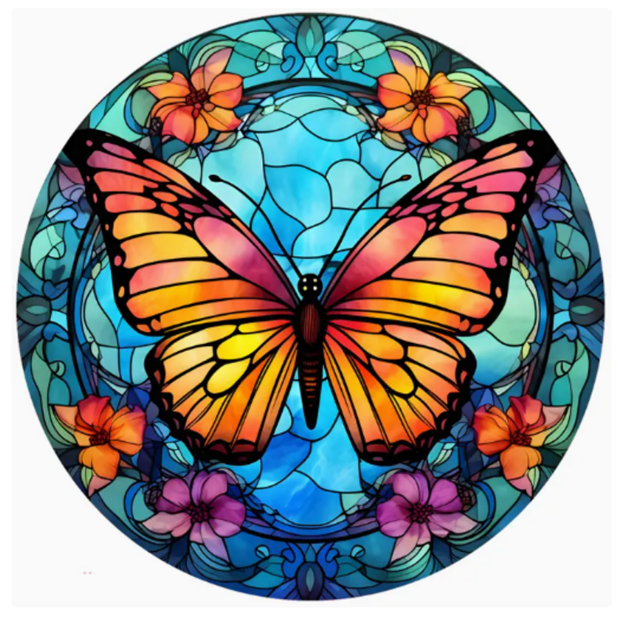 Butterfly Stained Glass Jar Opener