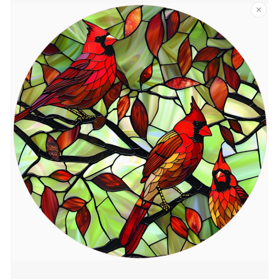 Cardinal Green Stained Glass Jar Opener