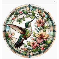 Stained Glass Hummingbird Jar Opener