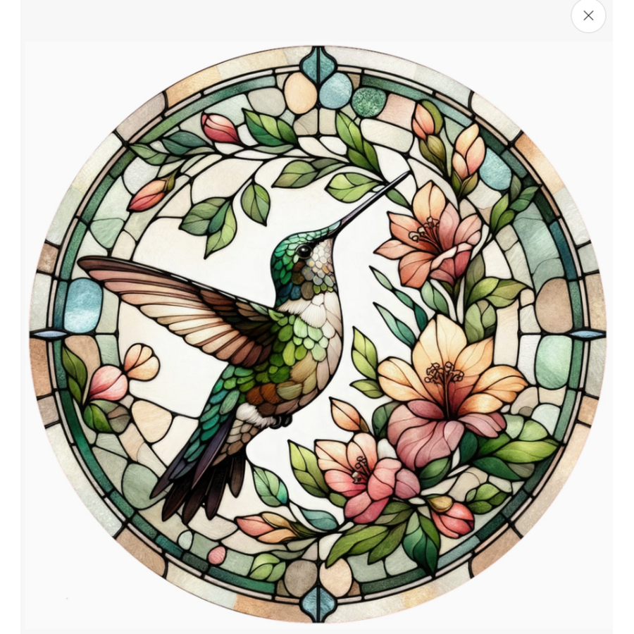 Stained Glass Hummingbird Jar Opener
