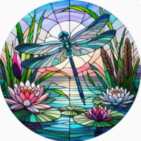 Stained Glass Dragonfly Jar Opener