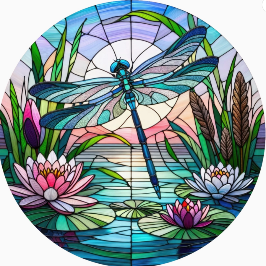 Stained Glass Dragonfly Jar Opener