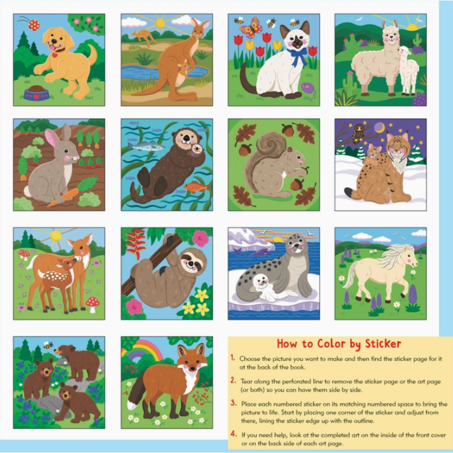My First Color-By-Sticker Book - Furry Friends