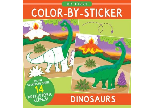  Peter Pauper Press My First Color-By-Sticker Book - Dinosaurs 