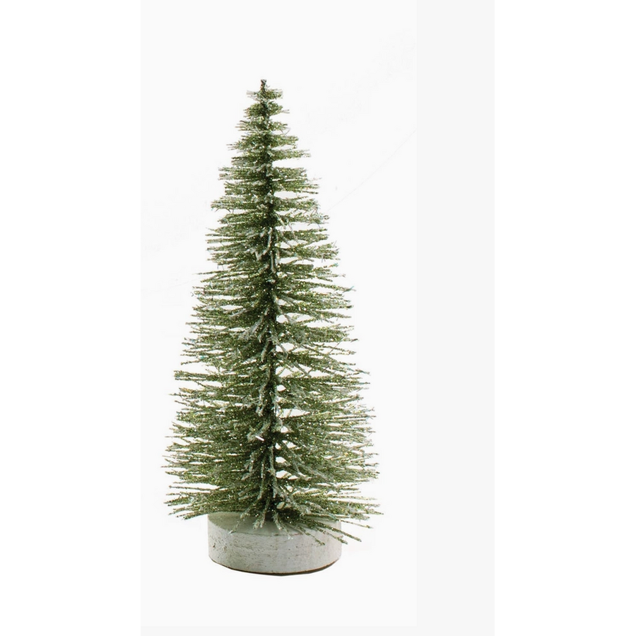Green Bottle Brush Tree Iridescent Glitter