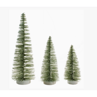 Green Bottle Brush Tree Iridescent Glitter