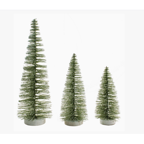  Silver Tree Home & Holiday Green Bottle Brush Tree Iridescent Glitter 