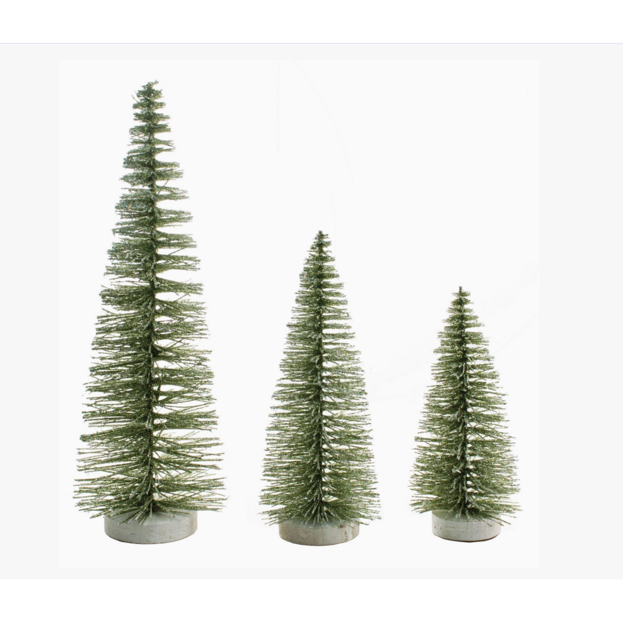 Green Bottle Brush Tree Iridescent Glitter