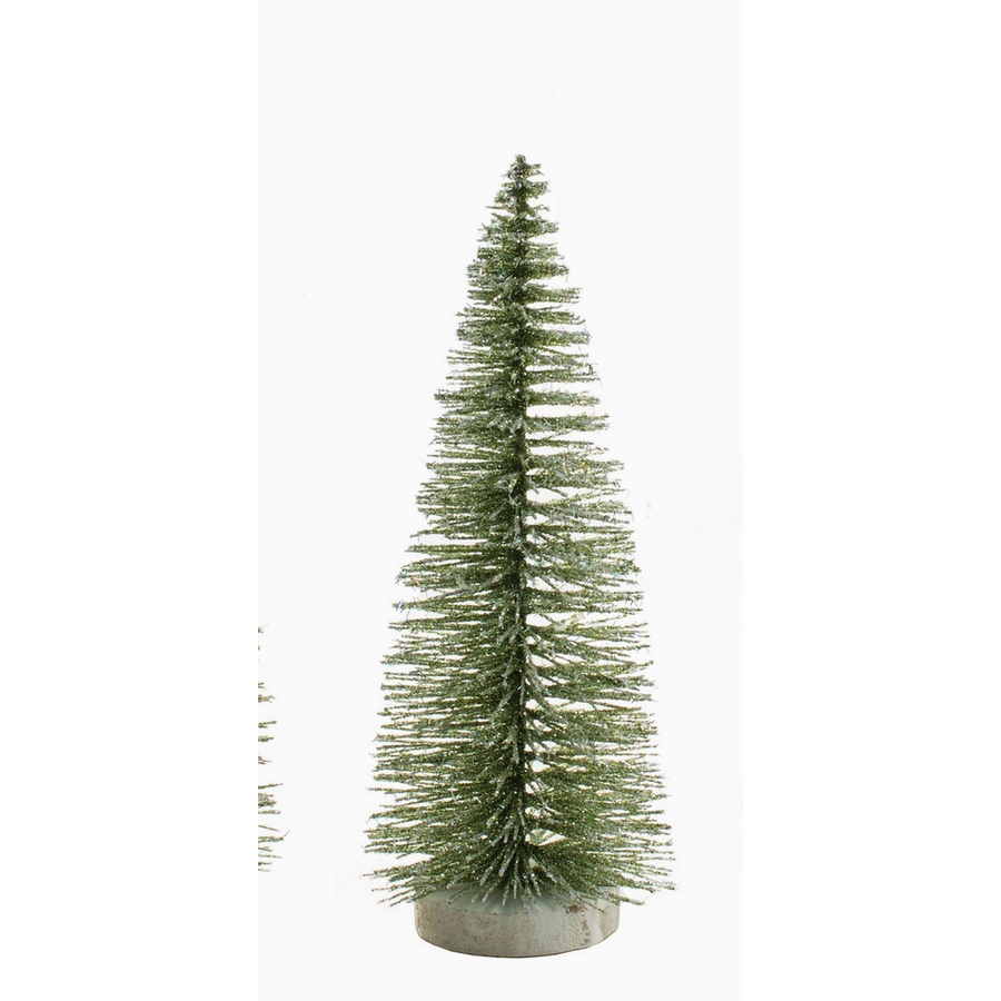 Green Bottle Brush Tree Iridescent Glitter