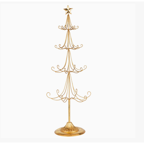  Silver Tree Home & Holiday Gold Foiled Metal Display Tree 