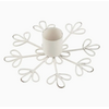 Silver Tree Home & Holiday White Metal Snowflake Taper Holder