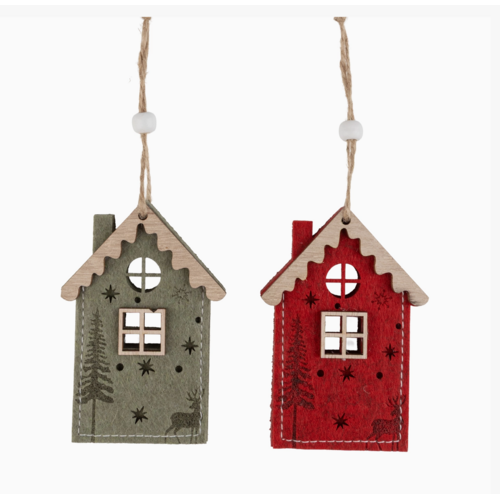  Silver Tree Home & Holiday Felt House Ornament 