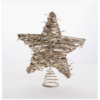 Silver Tree Home & Holiday Star Tree Topper Rattan & Wire Frame