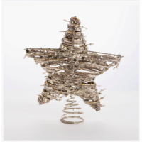 Star Tree Topper Rattan & Wire Frame