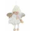 Silver Tree Home & Holiday White Plush Angel Ornament